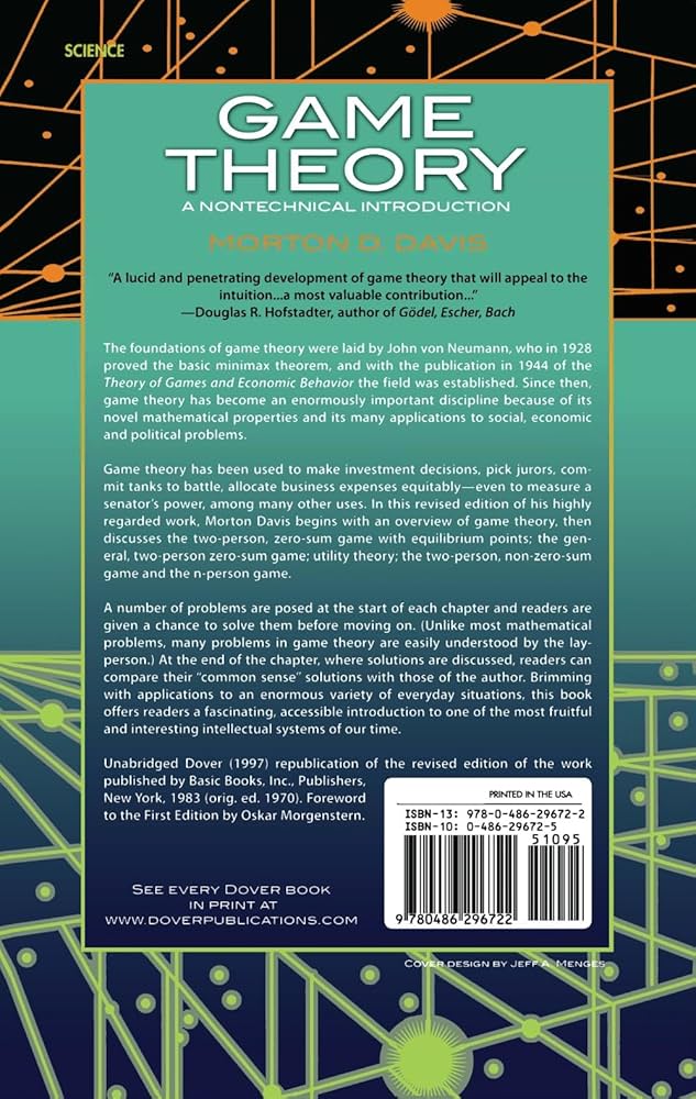 Game Theory: A Nontechnical Introduction (Dover Books on